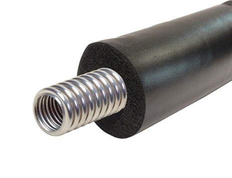 Napkollektor DN25 flexibilis szolár cső szigeteléssel együtt! A gégecső inox, azaz rozsdamentes
