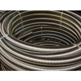 DN32 100m inox, azaz saválló gégecső vízvezeték, napkollektor bekötő cső flexibilis 