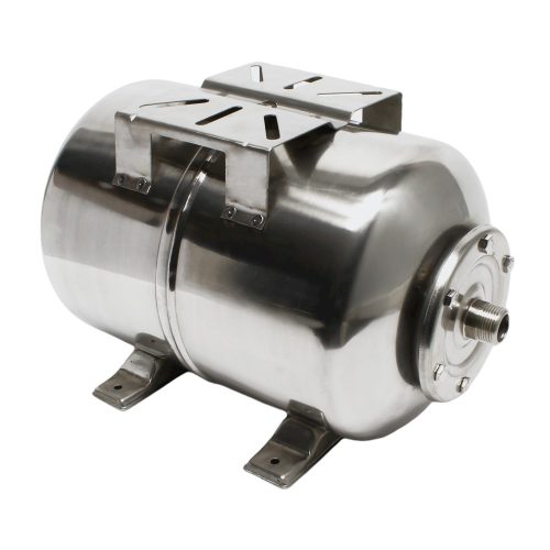 Rozsdamentes tágulási tartály 24 liter fekvő inox saválló hidrofor EPDM membrán