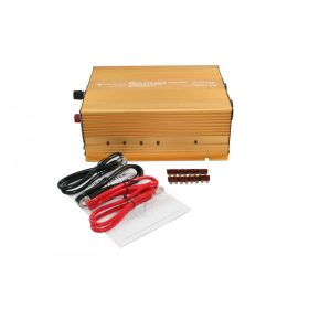 Inverter 12V 2000W feszültség átalakító 325x255x110 mm Power USB 2,1A tiszta szinuszhullámú