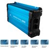 Inverter 12V 2500W voltage converter 450x262x111 mm pure sine wave voltage transformer