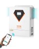 Hibrid napelemes inverter 24V 230V rendszerhez 3500W teljesítménnyel, 100A MPPT töltésvezérlővel, tiszta szinuszú, off-grid rendszerhez