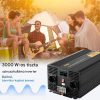 Tiszta szinuszos inverter 3000W DC 24V - AC 230V, autóinverter USB porttal, LCD kijelzővel, távirányítóval és EU aljzatokkal, lakóautókhoz, teherautókhoz, személygépkocsikhoz, napelemes rendszerekhez, utazáshoz, kempingezéshez