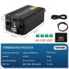 Tiszta szinuszos inverter 3000W DC 24V - AC 230V, autóinverter USB porttal, LCD kijelzővel, távirányítóval és EU aljzatokkal, lakóautókhoz, teherautókhoz, személygépkocsikhoz, napelemes rendszerekhez, utazáshoz, kempingezéshez