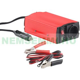 Inverter 300W 230V AC 5V USB indítófeszültség max. 600W