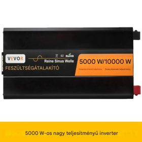   230V feszültségátalakító inverter, 5000W tiszta szinuszhullámú inverter, 24V DC tiszta szinuszhullámú teljesítmény, tiszta szinuszhullámú inverter