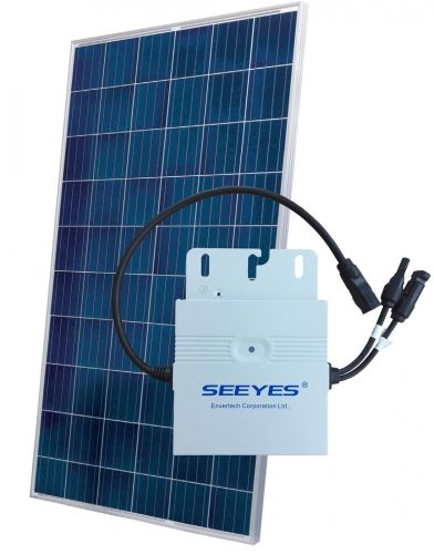 Plug-in solar panel system 230V 300W - 1 solar panel, inverter and connector set - 