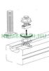 Clamping cap screw for aluminum rails, nutless design, for mounting solar panel support frame, stainless steel design, 40mm