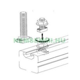 Leszorító kalapos csavar alumínium sínekhez, napelem tartókeret szereléshez, rozsdamentes kivitel an