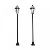 Solar candelabra garden lamp lighting 2 LED lamps stainless steel