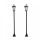 Solar candelabra garden lamp lighting 2 LED lamps stainless steel