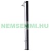 Detachable garden shower 35 liter solar shower with foot washing tap. Elegant, with a silver stripe, small transport and storage size with a 2-year warranty.