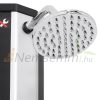 Solar kerti zuhany, 35L, ezüst-fekete, lábzuhannyal és esőztető fejjel, PVC és krómozott ABS
