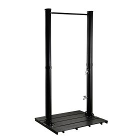   Prémium kerti szolár zuhanykapu 40 literes fekete, lábmosócsappal, PVC tartályos kivitel