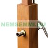 Garden shower hardwood design. Sauna real wooden shower in an elegant design.