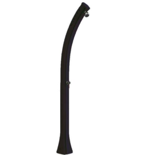 Colorful curved garden shower 2 year warranty black solar shower 28 liters with mixer tap