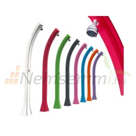   Színes hajlított kerti zuhany 2 év garancia pink szolár zuhanyzó 28 literes, keverőcsappal