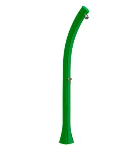 Colorful curved garden shower 2 year warranty green solar shower 28 liters with mixer tap