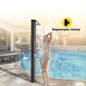   Szolár zuhany 35 literes kerti zuhanyzó keverőcsap és lábmosó csap. Napenergiás kertizuhany, szolárzuhany