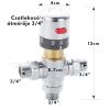 Termosztatikus keverőszelep 3/4" csatlakozóval termosztát Automata termosztátos keverőcsap
