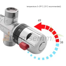 Termosztatikus keverőszelep 3/4" csatlakozóval termosztát Automata termosztátos keverőcsap