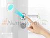 Smart door handle silver smart door handle with fingerprint scanner, PIN code for 35 - 55 mm door