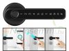 Smart door handle black smart door handle with fingerprint reader, PIN code for 35 - 55 mm door