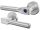 Smart door handle with fingerprint scanner, transponder, application for doors with a thickness of 35-70 mm