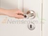 Smart door handle with fingerprint scanner, transponder, application for doors with a thickness of 35-70 mm