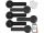 Smart door handle black 3 smart door handles with fingerprint reader, PIN code for 35 - 55 mm doors