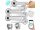 Smart door handle silver 3 smart door handles with fingerprint reader and PIN code for 35 - 55 mm doors