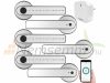 Smart door handle silver 3 smart door handles with fingerprint reader and PIN code for 35 - 55 mm doors