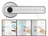 Smart door handle silver 3 smart door handles with fingerprint reader and PIN code for 35 - 55 mm doors