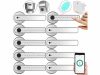 Smart door handle 5 smart door handles with fingerprint reader for stainless steel 35 - 55 mm doors