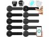 Smart door handle black 5 smart door handles with fingerprint reader, PIN code for 35 - 55 mm doors
