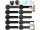 Smart door handle black 5 smart door handles with fingerprint reader, PIN code for 35 - 55 mm doors