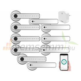   Okos ajtó kilincs 5 db intelligens kilincs ujjlenyomat leolvasóval rozsdamentes acél 35 - 55 mm ajtóhoz