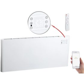   Okos wifis elektromos konvektor Android és iOS Alexa & Google Assistant alkalmazással 2000W