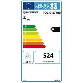   5 literes vízmelegítő rozsdamentes acéltartállyal A energiaosztályú Kospel POC.D-5 600W inox bojler