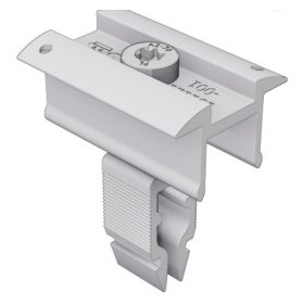 Középleszorító elem készlet alumínium sínekhez, napelem tartókeret szereléshez, rozsdamentes kalapos