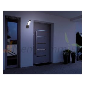   Mozgásérzékelős állítható kültéri LED lámpa 2 db 15W fekete kültéri fali LED lámpa PIR érzékelővel 1100 lm IP54