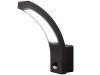 Adjustable outdoor LED lamp with motion sensor 15W black outdoor LED wall lamp with PIR sensor 1100 lm IP54
