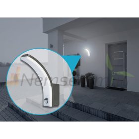 Mozgásérzékelős állítható kültéri LED lámpa 2 db 20W fekete kültéri fali LED lámpa PIR érzékelővel