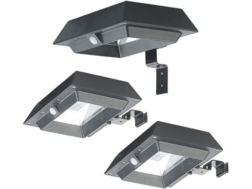 Solar LED wall lamp 3 pieces, PIR sensor, 300 lm