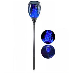   Napelemes lánghatású lámpa kék LED kerti fáklya kerti dekor világítás