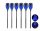 Solar flame lamp 6 pcs blue LED garden torch garden decor lighting
