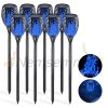 Solar flame lamp 8 pcs blue LED garden torch garden decor lighting