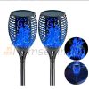 Solar flame lamp 8 pcs blue LED garden torch garden decor lighting
