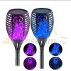 Solar flame lamp 8 pcs blue LED garden torch garden decor lighting