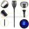 Solar flame lamp 8 pcs blue LED garden torch garden decor lighting